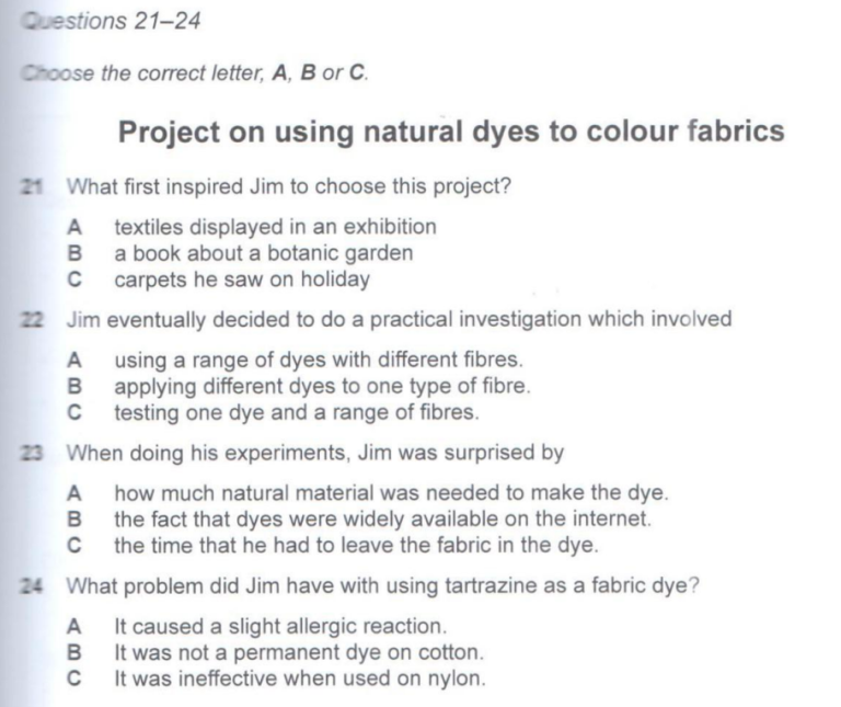 Bài luyện IELTS Listening Part 3 Bài 11 Project on using natural